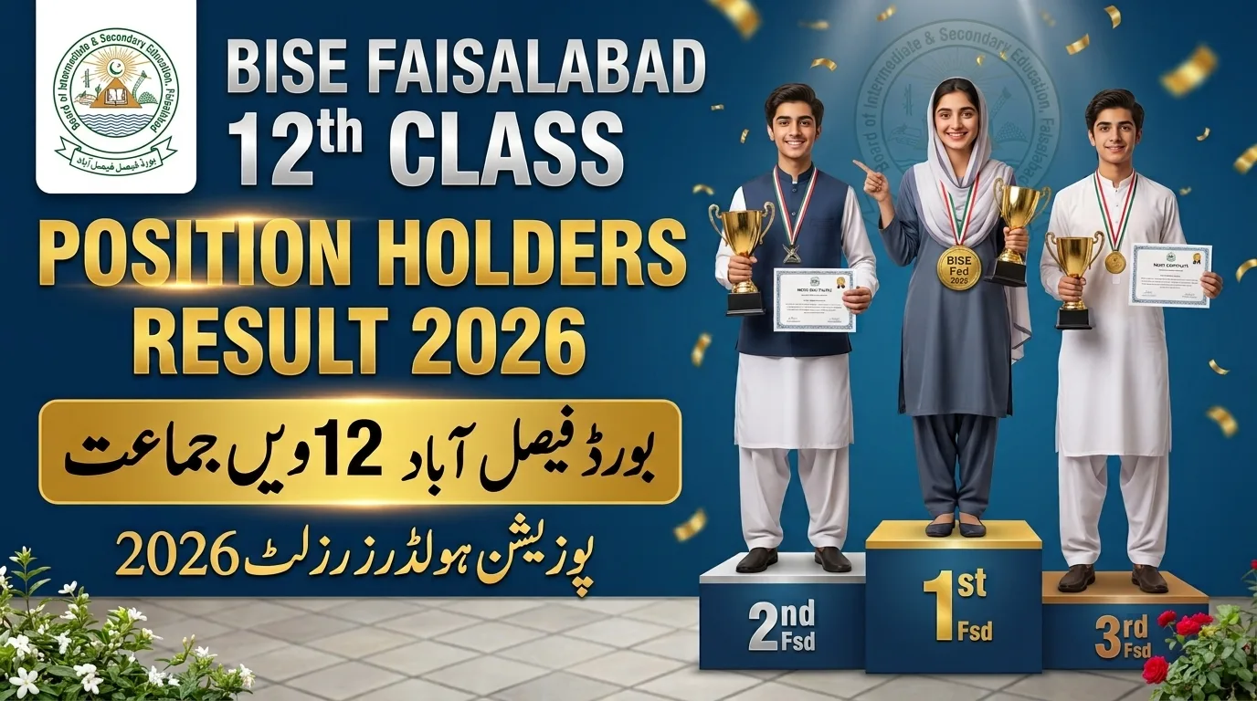 BISE Faisalabad 12th Class Position Holders Result 2026