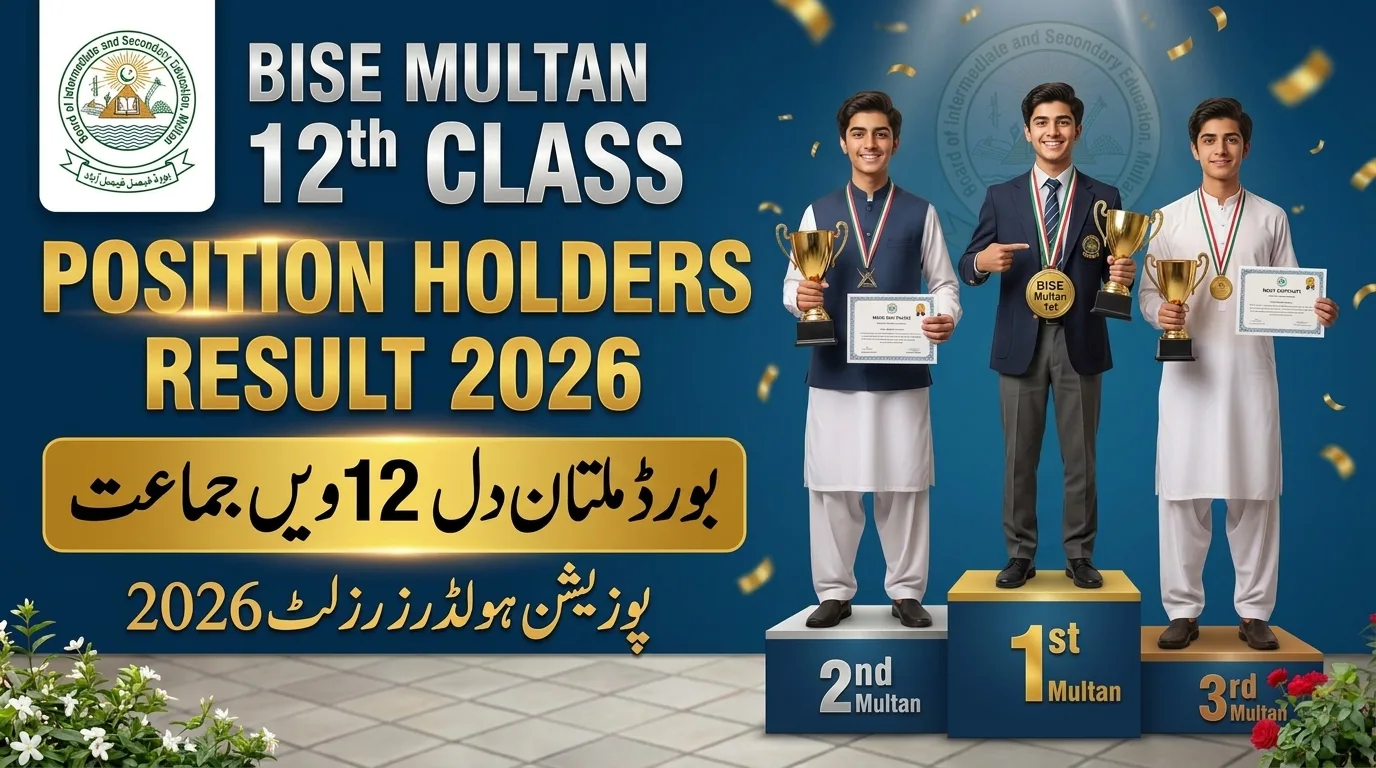 BISE Multan 12th Class Position Holders Result 2026