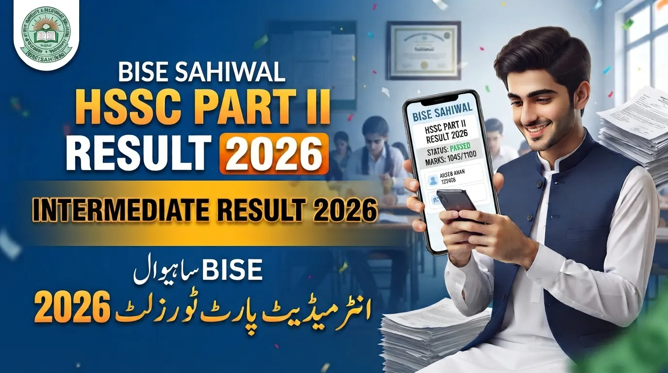 BISE Sahiwal HSSC Part II Result 2026 By Name Roll Number