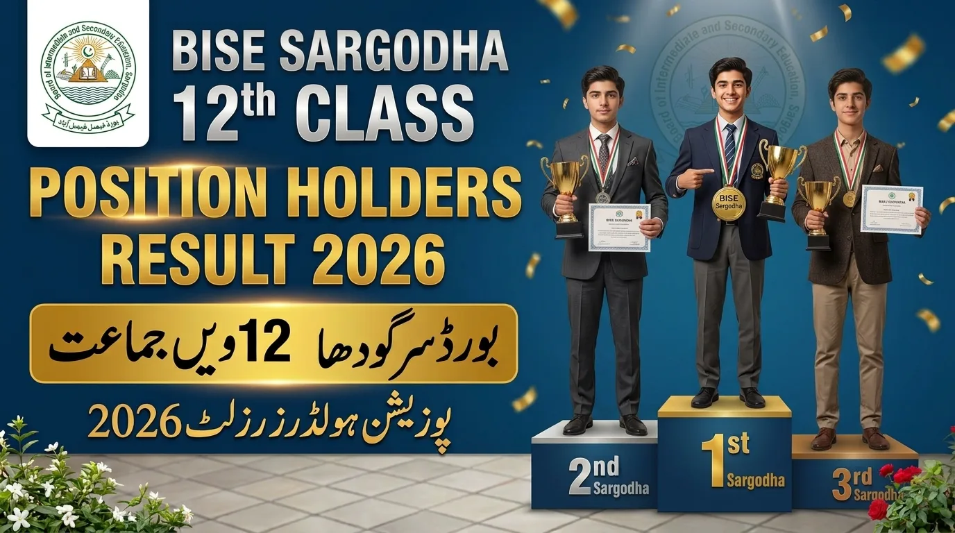 BISE Sargodha 12th Class Position Holders List 2026