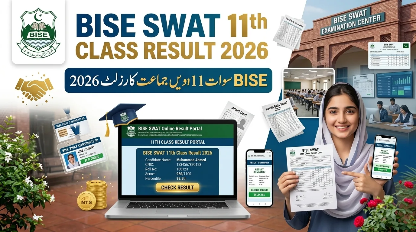 BISE Swat 11th Class Result 2026 By Name Roll No