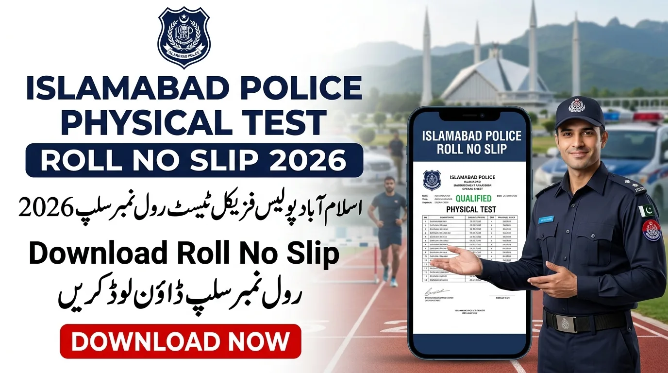 Islamabad Police Physical Test Roll No Slip 2026