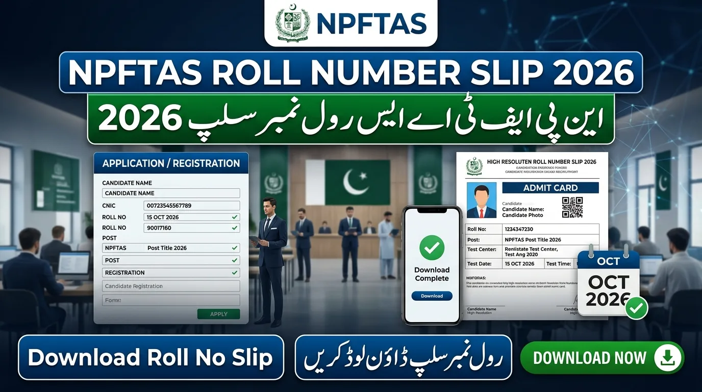 NPFTAS Roll Number Slip 2026