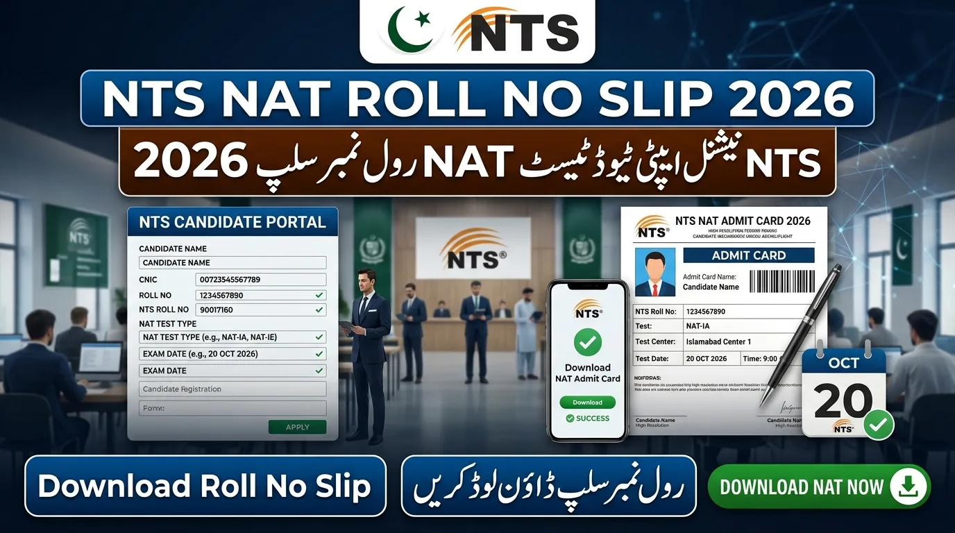 NTS National Aptitude Test NAT IX Roll No Slip 2026