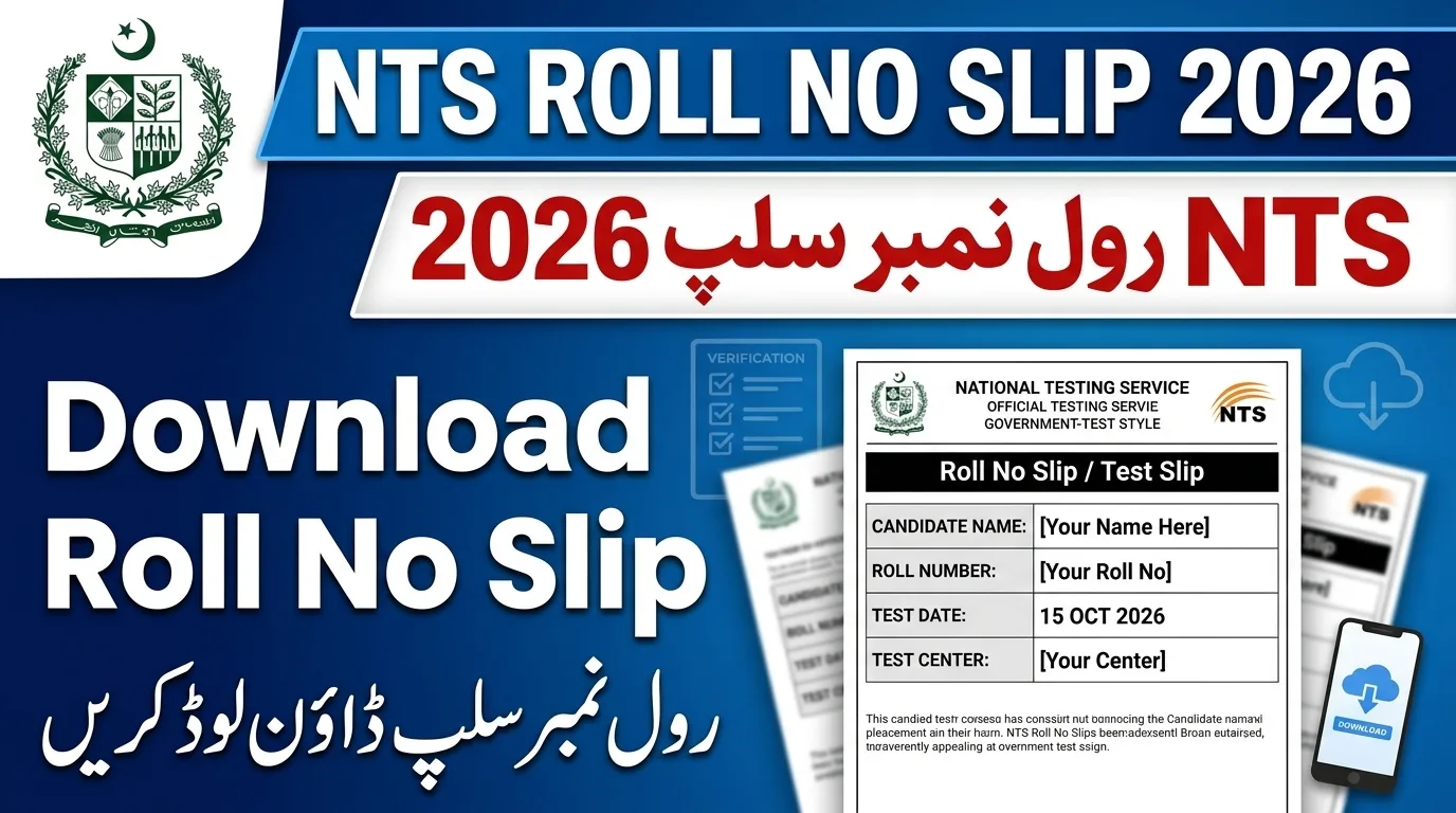 NTS Roll No Slip Download by CNIC Name