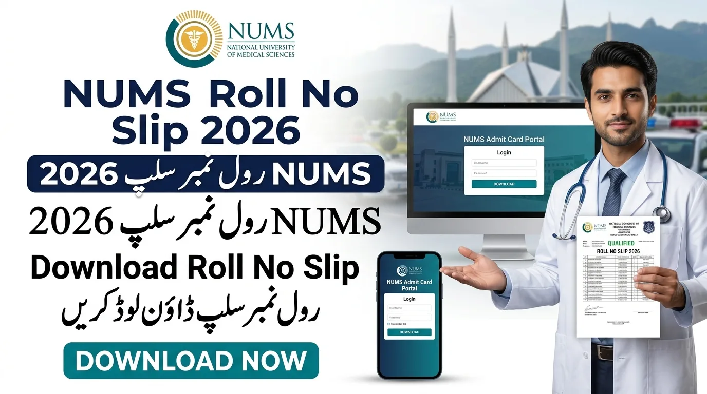 NUMS Roll No Slip 2026