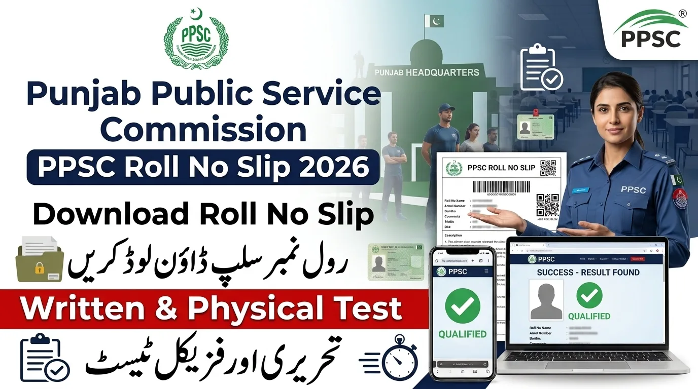 PPSC Roll No Slip 2026 Admission Letter by CNIC